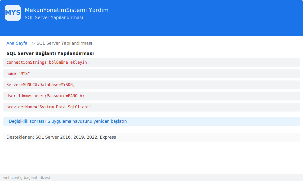 yonetici-rehberi › entegrasyonlar › sql-server